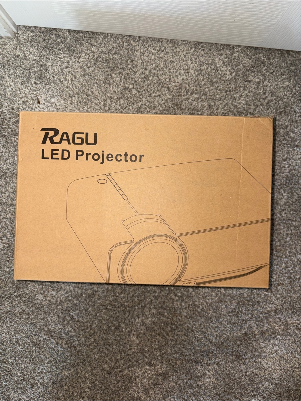 Brown LED Projector - Compact Home Media Streamer